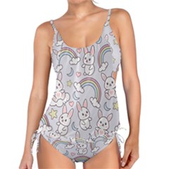 Seamless Pattern With Cute Rabbit Character Tankini Set by Apen