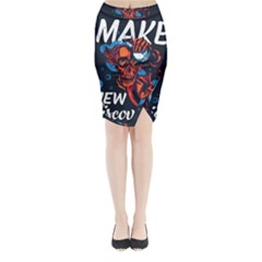 Make Devil Discovery  Midi Wrap Pencil Skirt by Saikumar