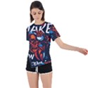 Make devil discovery  Asymmetrical Short Sleeve Sports T-Shirt View1