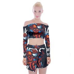 Make Devil Discovery  Off Shoulder Top With Mini Skirt Set by Saikumar