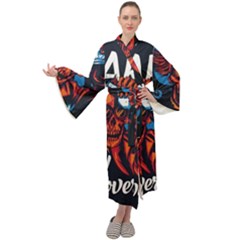 Make Devil Discovery  Maxi Velvet Kimono by Saikumar