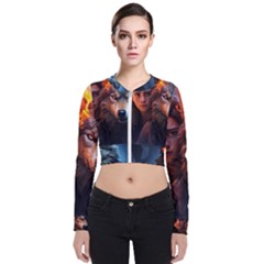 Be Fearless Long Sleeve Zip Up Bomber Jacket by Saikumar