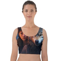 Be Fearless Velvet Crop Top by Saikumar