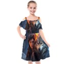 Be fearless Kids  Cut Out Shoulders Chiffon Dress View1