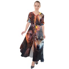 Be Fearless Waist Tie Boho Maxi Dress by Saikumar