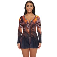 Be Fearless Long Sleeve Boyleg Swimsuit by Saikumar