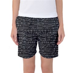 Math Equations Formulas Pattern Women s Basketball Shorts by Ravend