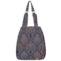 Pattern Flower Design Center Zip Backpack by Ravend