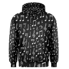 Chalk Music Notes Signs Seamless Pattern Men s Core Hoodie by Ravend