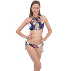 Pngegg (23) Cross Front Halter Bikini Set by saad11