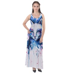 Cat Sleeveless Velour Maxi Dress by saad11