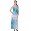 Blue-flower Sleeveless Velour Maxi Dress View1