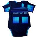 Blue Tardis Doctor Who Police Call Box Baby Short Sleeve Bodysuit View2