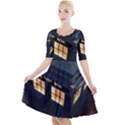 Tardis Bbc Doctor Who Dr Who Quarter Sleeve A-Line Dress View1