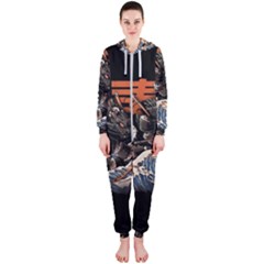 Sushi Dragon Japanese Hooded Jumpsuit (ladies) by Bedest