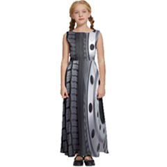 Tire Kids  Satin Sleeveless Maxi Dress by Ket1n9