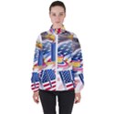 United States Of America Usa  Images Independence Day Women s High Neck Windbreaker View1