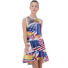 United States Of America Usa  Images Independence Day Frill Swing Dress by Ket1n9