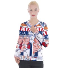 Independence Day United States Of America Casual Zip Up Jacket by Ket1n9