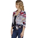 United States Of America Images Independence Day Women s Casual 3/4 Sleeve Spring Jacket View2