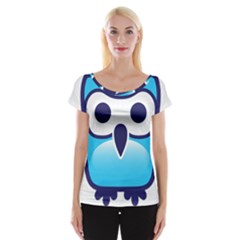 Owl Logo Clip Art Cap Sleeve Top by Ket1n9