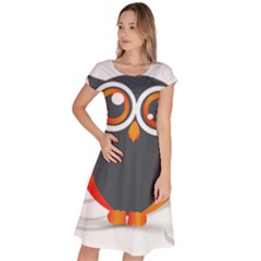 Owl Logo Classic Short Sleeve Dress by Ket1n9