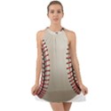 Baseball Halter Tie Back Chiffon Dress View1