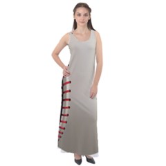 Baseball Sleeveless Velour Maxi Dress by Ket1n9