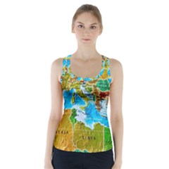 World Map Racer Back Sports Top by Ket1n9