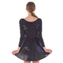 World Map Long Sleeve Velvet Skater Dress View2