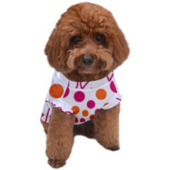 Be Yourself Pink Orange Dots Circular Dog T-shirt by Ket1n9