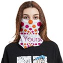 Be Yourself Pink Orange Dots Circular Face Covering Bandana (Two Sides) View1