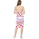 Be Yourself Pink Orange Dots Circular Bodycon Cross Back Summer Dress View2