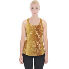 Golden Pattern Vintage Gradient Vector Piece Up Tank Top by Ket1n9