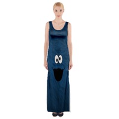 Funny Face Thigh Split Maxi Dress by Ket1n9