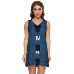 Funny Face Tiered Sleeveless Mini Dress by Ket1n9