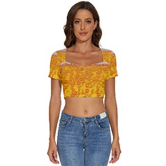 Beer Alcohol Drink Drinks Short Sleeve Square Neckline Crop Top  by Ket1n9