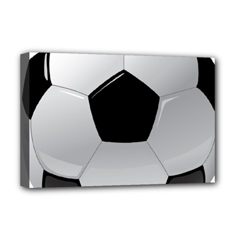 Soccer Ball Deluxe Canvas 18  X 12  (stretched) by Ket1n9