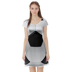 Soccer Ball Short Sleeve Skater Dress by Ket1n9