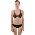 Beautiful Peacock Feather Wrap Around Bikini Set View1