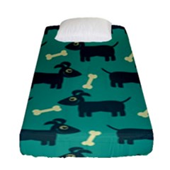 Happy Dogs Animals Pattern Fitted Sheet (single Size) by Ket1n9