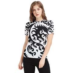 Ying Yang Tattoo Women s Short Sleeve Rash Guard by Ket1n9