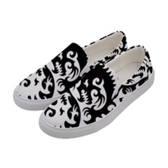 Ying Yang Tattoo Women s Canvas Slip Ons by Ket1n9