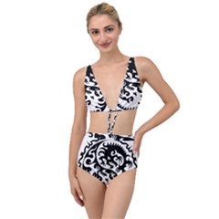 Ying Yang Tattoo Tied Up Two Piece Swimsuit by Ket1n9