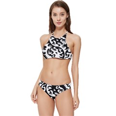 Ying Yang Tattoo Banded Triangle Bikini Set by Ket1n9