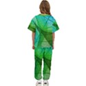 Sunlight Filtering Through Transparent Leaves Green Blue Kids  T-Shirt and Pants Sports Set View4