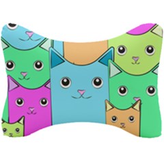 Cat Animals Cartoon Pattern Seat Head Rest Cushion by Cendanart