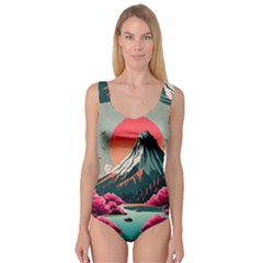 Mountain Landscape Sky Fuji Nature Princess Tank Leotard  by Cendanart