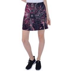 Chip Retro Technology Tennis Skirt by Cendanart