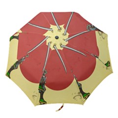 Meme Samurai Artwork Japaneses Folding Umbrellas by Cendanart